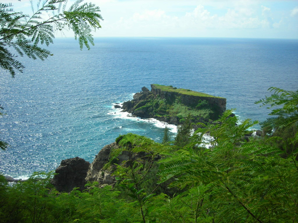 The rugged east coast of Saipan around Forbidden Island