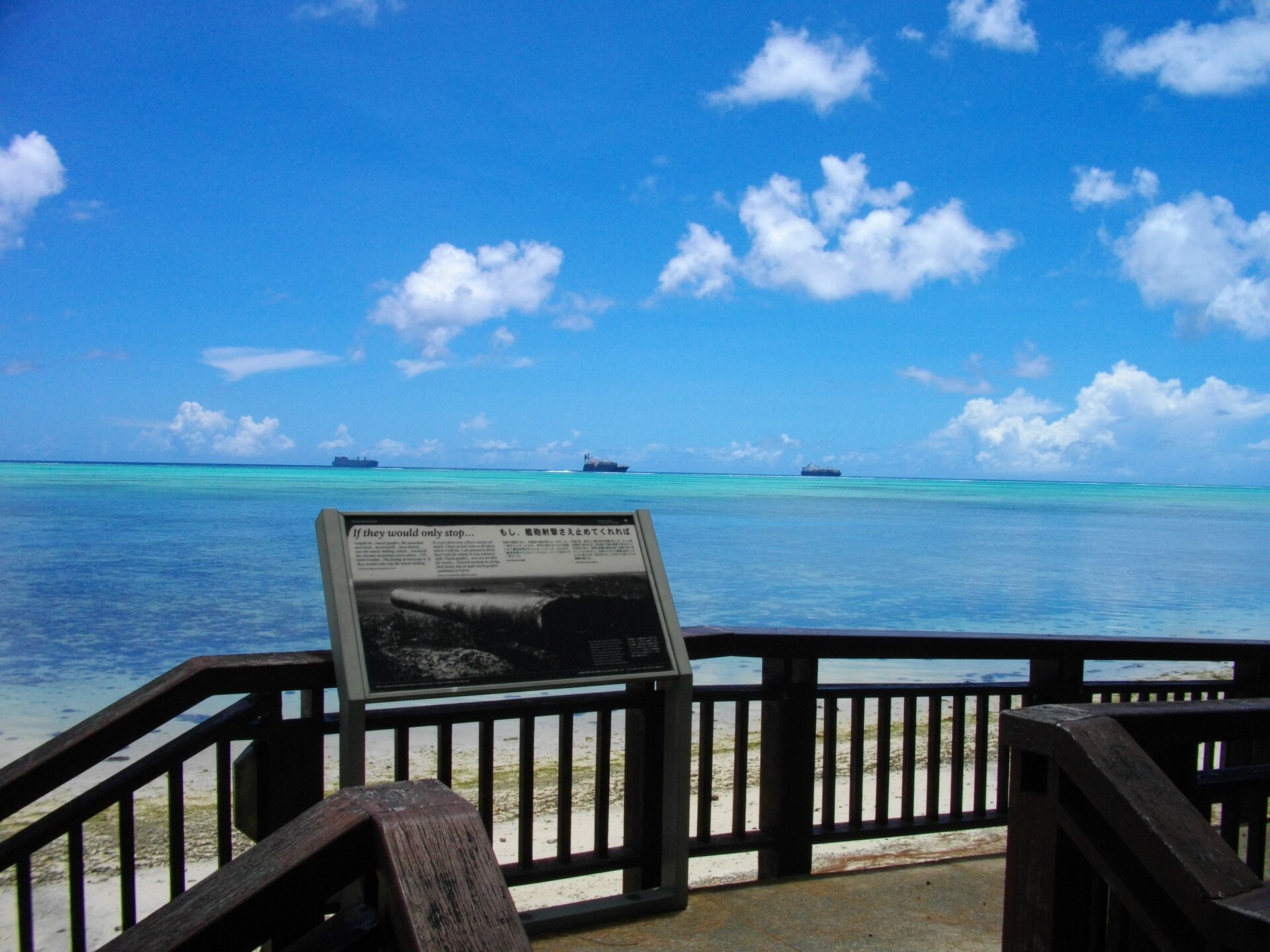 Historic overlook at Landing Beach on Saipan's west coast